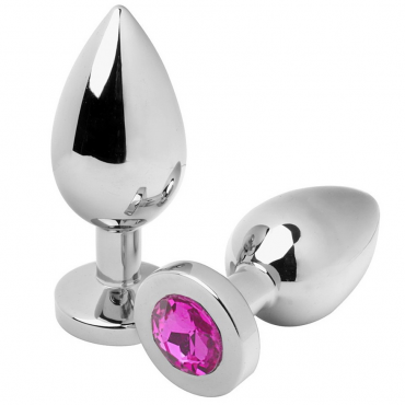 METALHARD ANAL PLUG DIAMOND ROSA MEDIUM 762CM