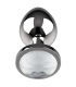 COQUETTE PLUG ANAL DE METAL TALLA M CRISTAL CLEAR 35 X 8CM