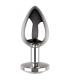 COQUETTE PLUG ANAL DE METAL TALLA M CRISTAL CLEAR 35 X 8CM