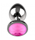 COQUETTE PLUG ANAL DE METAL TALLA L CRISTAL PINK 4 X 9CM