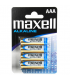 MAXELL BATTERY ALCALINA AAA LR03 BLISTER4 EU