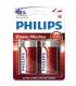 PHILIPS POWER ALKALINE PILA D LR20 BLISTER2