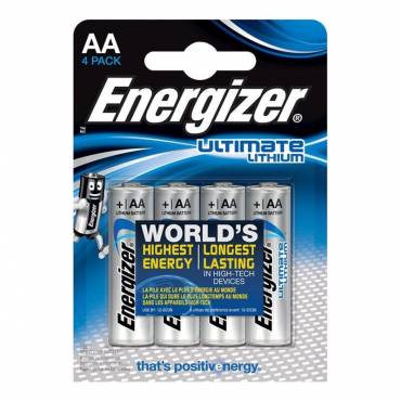 ENERGIZER ULTIMATE LITHIUM PILA LITIO AA L91 LR6 15V BLISTER4