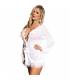 SUBBLIME BABYDOLL MANGA LARGA BLANCO CON FLECOS S M