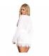 SUBBLIME BABYDOLL MANGA LARGA BLANCO CON FLECOS S M