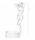 PASSION WOMAN BS020 BODYSTOCKING BLANCO TALLA UNICA