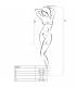 PASSION WOMAN BS026 BODYSTOCKING ESTILO VESTIDO NEGRO TALLA UNICA