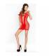 PASSION WOMAN BS027 BODYSTOCKING ESTILO VESTIDO ROJO TALLA UNICA