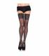 LEG AVENUE MEDIAS NEGRAS AUTOADHESIVAS CON ENCAJE ANCHO ONE SIZE