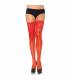 LEG AVENUE MEDIAS ROJAS AUTOADHESIVAS CON ENCAJE ANCHO ONE SIZE