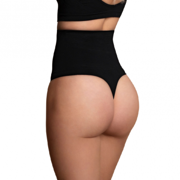 BYE BRA FAJA SIN COSTURAS ESTILO TANGA NEGRO S