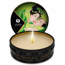 SHUNGA MINI CARESS BY CANDELIGHT VELA MASAJE Te VERDE 30ML