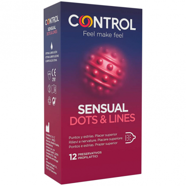 CONTROL SENSUAL DOTS LINES PUNTOS Y ESTRIAS 12 UDS