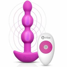 B VIBE TRIPLET ANAL CONTROL REMOTO BEADS ROSA