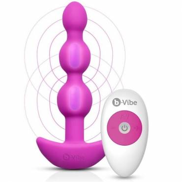 B VIBE TRIPLET ANAL CONTROL REMOTO BEADS ROSA