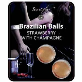 SECRETPLAY SET 2 BRAZILIAN BALLS FRESAS CON CAVA