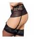 QUEEN LINGERIE TANGA CON LIGUERO BORDADOS FLORALES S M