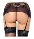 QUEEN LINGERIE TANGA CON LIGUERO BORDADOS FLORALES S M