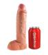 STRAP ON CON DILDO HUECO 255 CM Y TIRANTES COLOR CARNE