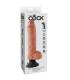 DILDO VIBRADOR KING COCK CON TESTICULOS 255 CM COLOR CARNE