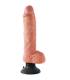 DILDO VIBRADOR KING COCK CON TESTICULOS 255 CM COLOR CARNE