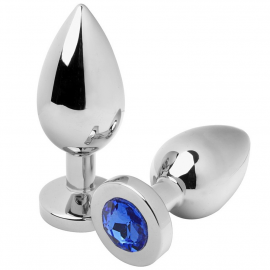 METALHARD ANAL PLUG DIAMOND BLUE SMALL 571CM