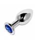 METALHARD ANAL PLUG DIAMOND BLUE SMALL 571CM