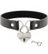 COQUETTE COLLAR CUERO VEGANO ACCESORIO CORAZoN CON LLAVE