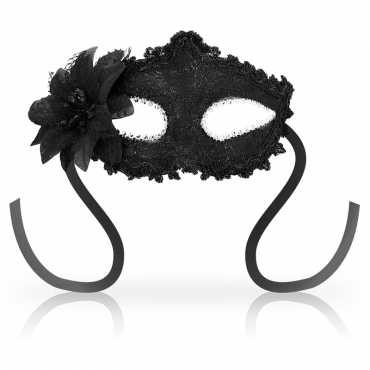 OHMAMA MASKS ANTIZAZ ESTILO VENECIANO FLOR LATERAL NEGRA