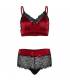 LEG AVENUE SET DOS PIEZAS ROJO Y NEGRO S M