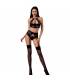 PASSION WOMAN SCARLET SET NEGRO L XL