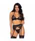 LEG AVENUE SET DE TRES PIEZAS TOP LIGUERO Y TANGA S