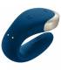 SATISFYER DOUBLE LOVE VIBRADOR PAREJAS LUXURY AZUL