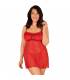 OBSESSIVE BLOSSMINA CHEMISE Y TANGA 4XL 5XL