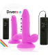 DIVERSIA DILDO FLEXIBLE CON VIBRACION 17 CM LILA