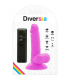 DIVERSIA DILDO FLEXIBLE CON VIBRACION 17 CM LILA