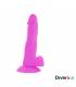 DIVERSIA DILDO FLEXIBLE CON VIBRACIoN 18 CM LILA