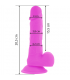 DIVERSIA DILDO FLEXIBLE CON VIBRACION 205 CM LILA