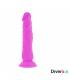 DIVERSIA DILDO FLEXIBLE CON VIBRACION 21 CM LILA