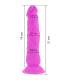 DIVERSIA DILDO FLEXIBLE CON VIBRACION 21 CM LILA