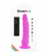 DIVERSIA DILDO FLEXIBLE CON VIBRACION 21 CM LILA