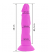 DIVERSIA DILDO FLEXIBLE CON VIBRACION 23 CM LILA