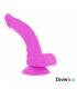 DIVERSIA DILDO FLEXIBLE CON VIBRACION 215 CM LILA