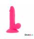 DIVERSIA DILDO FLEXIBLE CON VIBRACION 17 CM ROSA