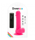 DIVERSIA DILDO FLEXIBLE CON VIBRACION 205 CM ROSA