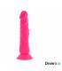 DIVERSIA DILDO FLEXIBLE CON VIBRACION 21 CM ROSA