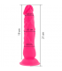 DIVERSIA DILDO FLEXIBLE CON VIBRACION 21 CM ROSA