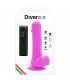 DIVERSIA DILDO FLEXIBLE CON VIBRACION 205 CM LILA