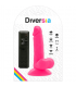 DIVERSIA DILDO FLEXIBLE CON VIBRACION 17 CM ROSA