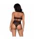 LEG AVENUE SET DOS PIEZAS TOP CORTO CUELLO HALTER Y TANGA TALLA UNICA